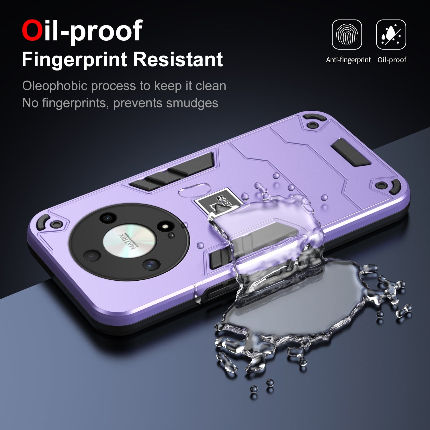 For-Honor-X9b-2-in-1-Shockproof-Phone-Case(Purple)