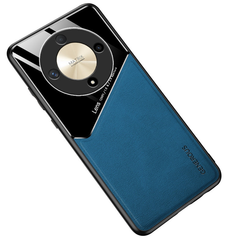 For-Honor-X9b-All-inclusive-Leather-Organic-Glass-Phone-Case(Blue)