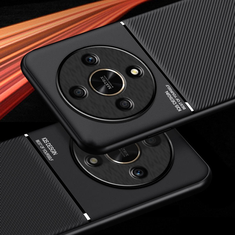 For-Honor-X9b-Classic-Tilt-Strip-Grain-Magnetic-PC-Hybrid-TPU-Phone-Case(Red)