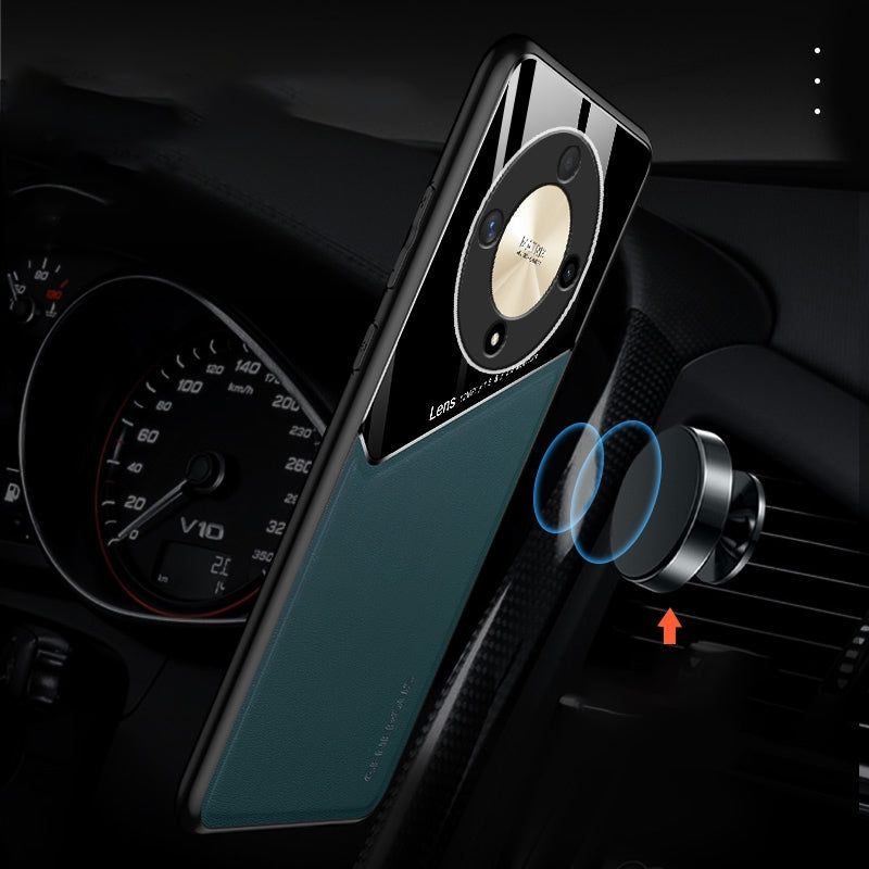 For-Honor-X9b-All-inclusive-Leather-Organic-Glass-Phone-Case(Blue)