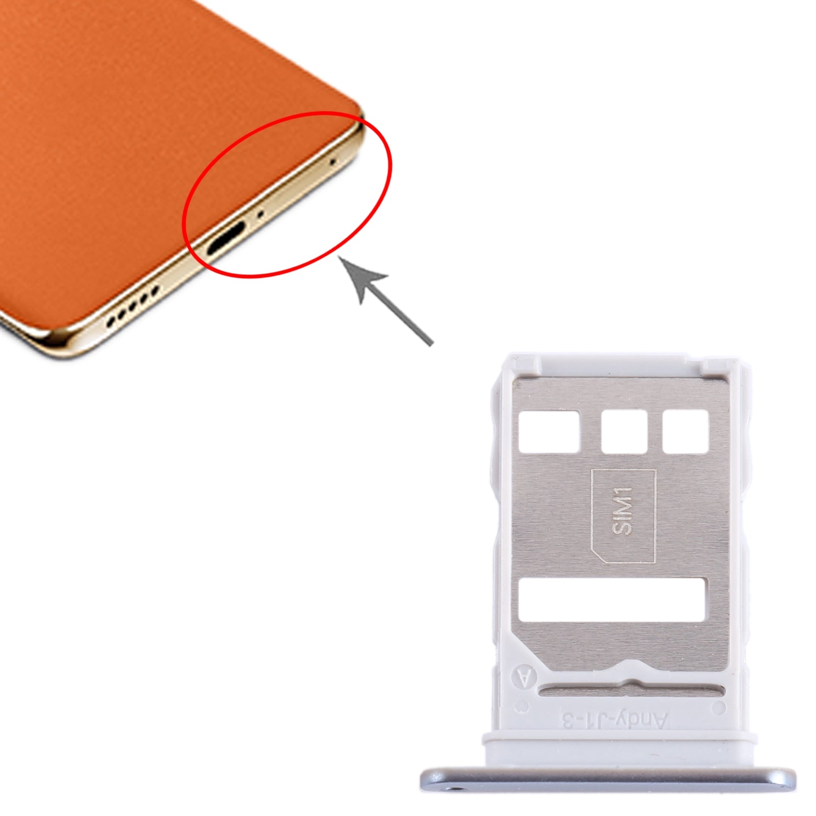 For-Honor-X9b-SIM-Card-Tray-(Silver)