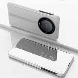 For-Honor-X9b-Plated-Mirror-Horizontal-Flip-Leather-Phone-Case-with-Holder(Silver)