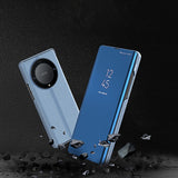 For-Honor-X9b-Plated-Mirror-Horizontal-Flip-Leather-Phone-Case-with-Holder(Silver)