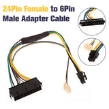 For-HP-Elite-8100-8200-8300-ATX-24pin-To-6P-Adapter-Cable