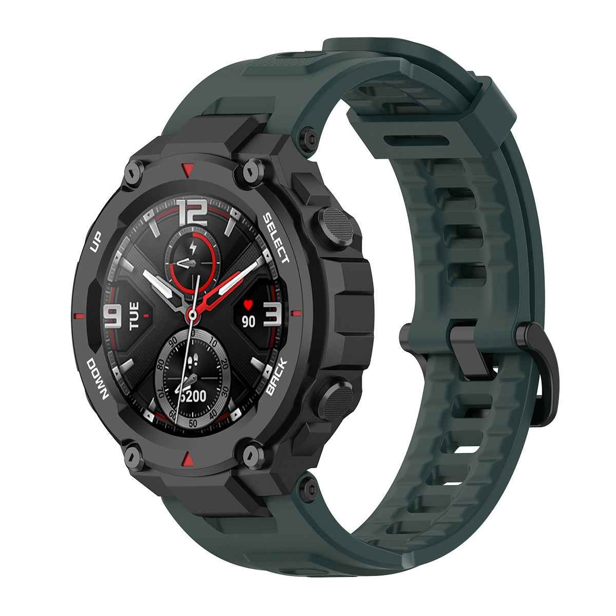 For-Huami-Amazfit-T-Rex-A1918-Tyrannosaurus-Silicone-Watch-Band(Olive-Green)