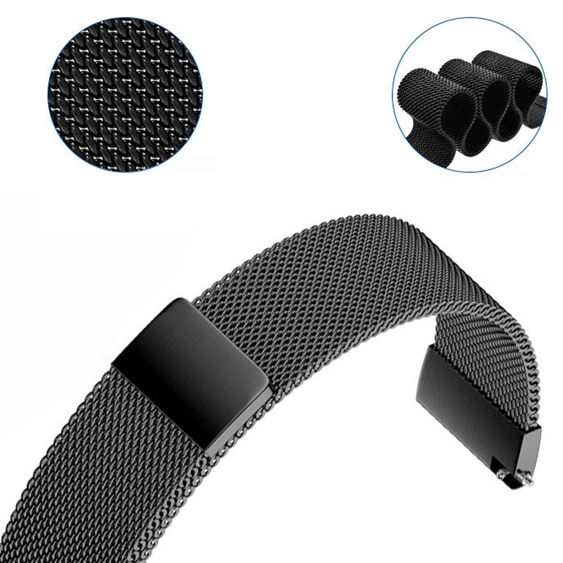 For-Huami-Amazfit-GTS-22mm-Milanese-Magnetic-Metal-Watch-Band(Rose-Gold)