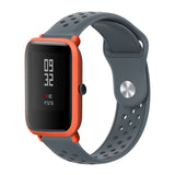 For-Huami-Amazfit-Youth-Edition-Silicone-Breathable-Watch-Band(Gray)