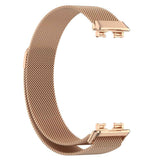 For-Huawei-Band-10-/-9-/-8-Milanese-Metal-Watch-Band(Rose-Gold)