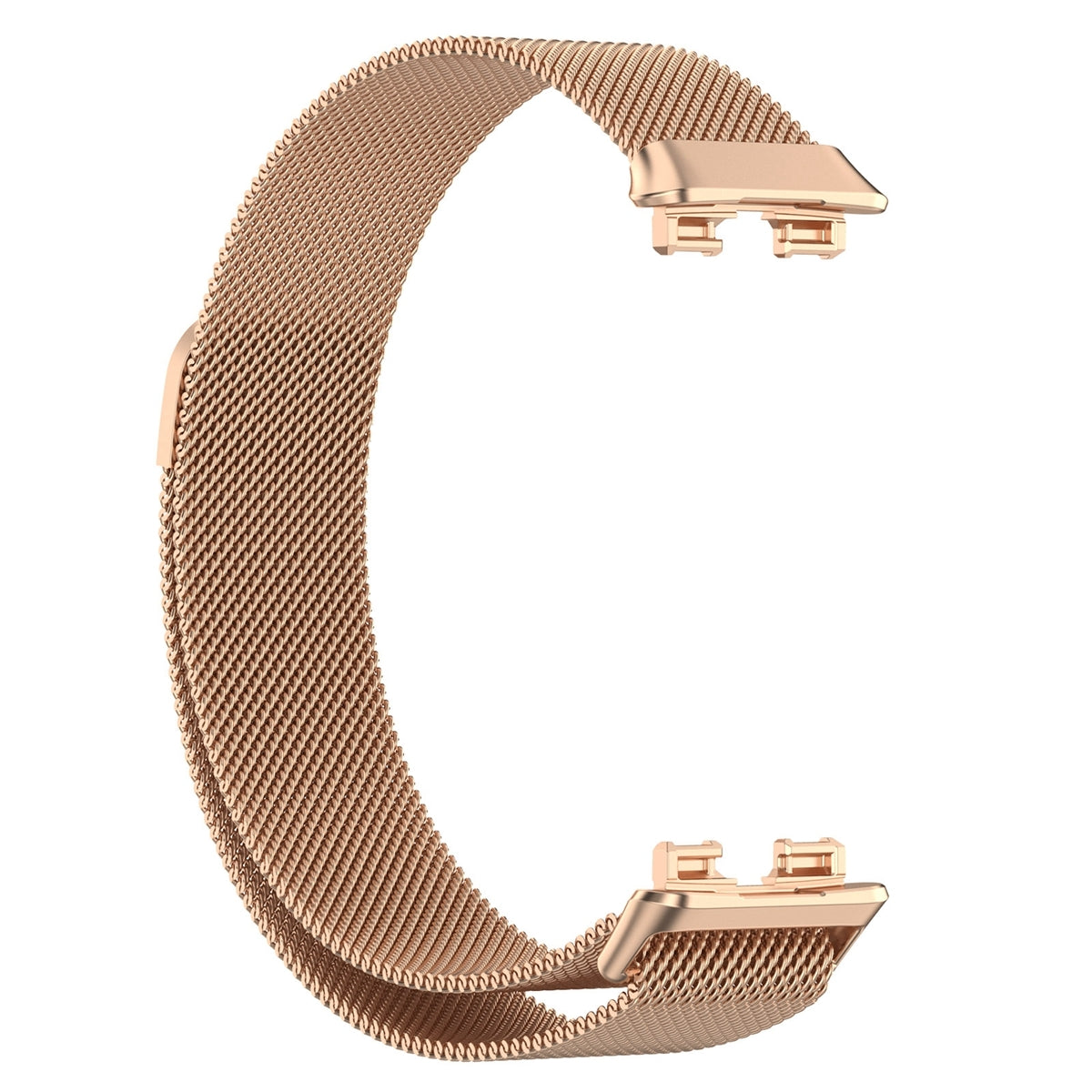 For-Huawei-Band-10-/-9-/-8-Milanese-Metal-Watch-Band(Rose-Gold)