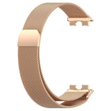 For-Huawei-Band-10-/-9-/-8-Milanese-Metal-Watch-Band(Rose-Gold)