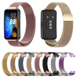 For-Huawei-Band-10-/-9-/-8-Milanese-Metal-Watch-Band(Rose-Gold)