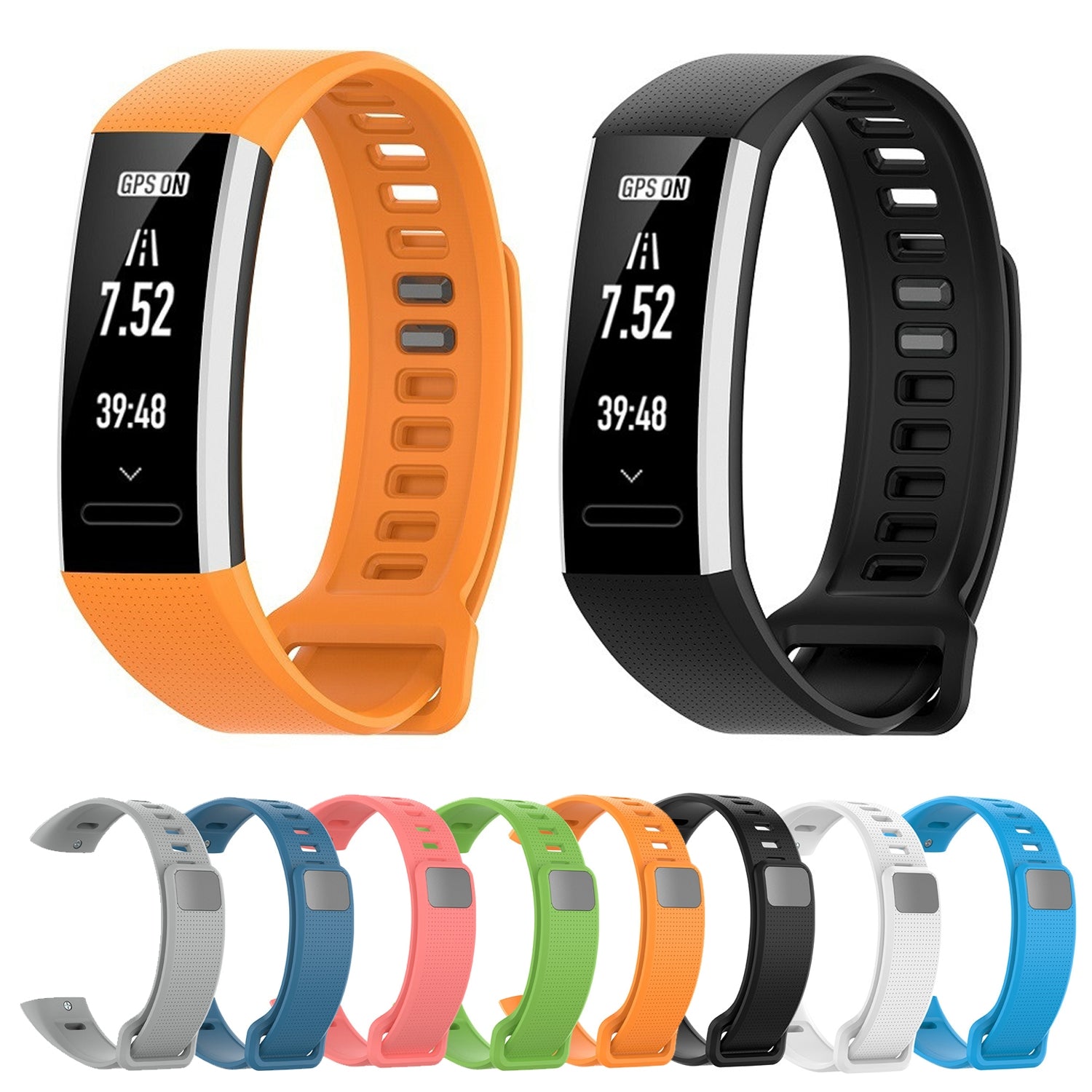 For-Huawei-Band-2-Pro-/-Band-2-/-ERS-B19-/-ERS-B29-Sports-Bracelet-Silicone-Watch-Band(Green)
