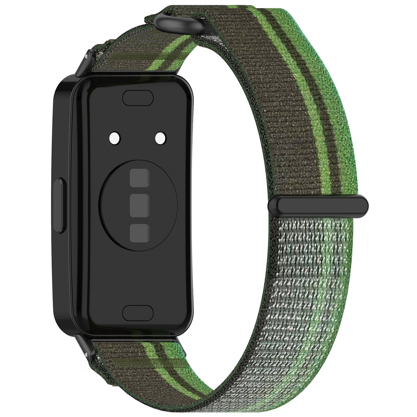 For-Huawei-Band-10-/-10-NFC-/-9-/-9-NFC-/-8-/-8-NFC-Loop-Nylon-Hook-and-Loop-Fastener-Watch-Band(Blackish-Green)