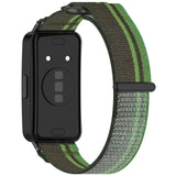 For-Huawei-Band-10-/-10-NFC-/-9-/-9-NFC-/-8-/-8-NFC-Loop-Nylon-Hook-and-Loop-Fastener-Watch-Band(Blackish-Green)