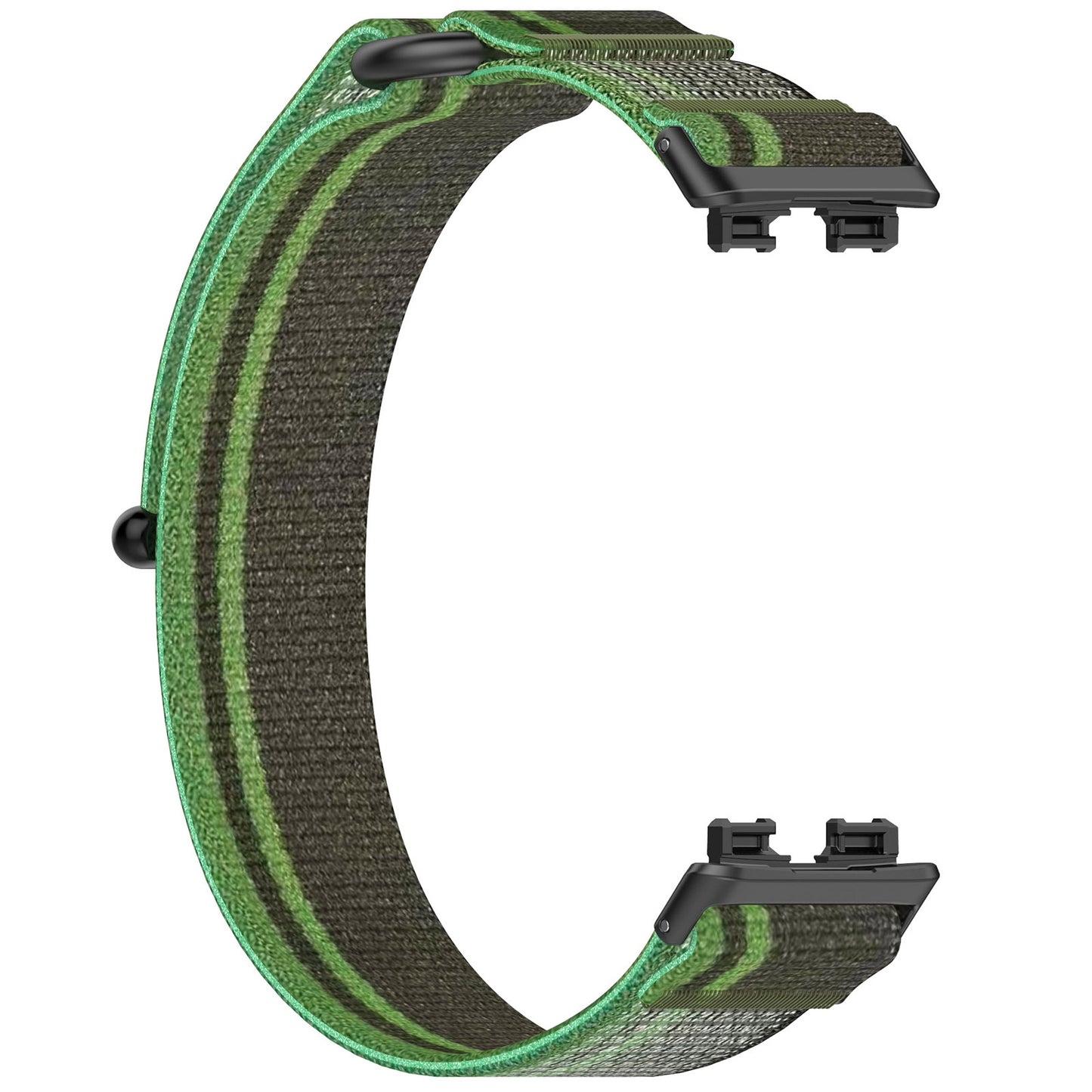 For-Huawei-Band-10-/-10-NFC-/-9-/-9-NFC-/-8-/-8-NFC-Loop-Nylon-Hook-and-Loop-Fastener-Watch-Band(Blackish-Green)