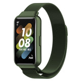 For-Huawei-Band-7-/-7-NFC-Milan-Metal-Magnetic-Watch-Band(Green)