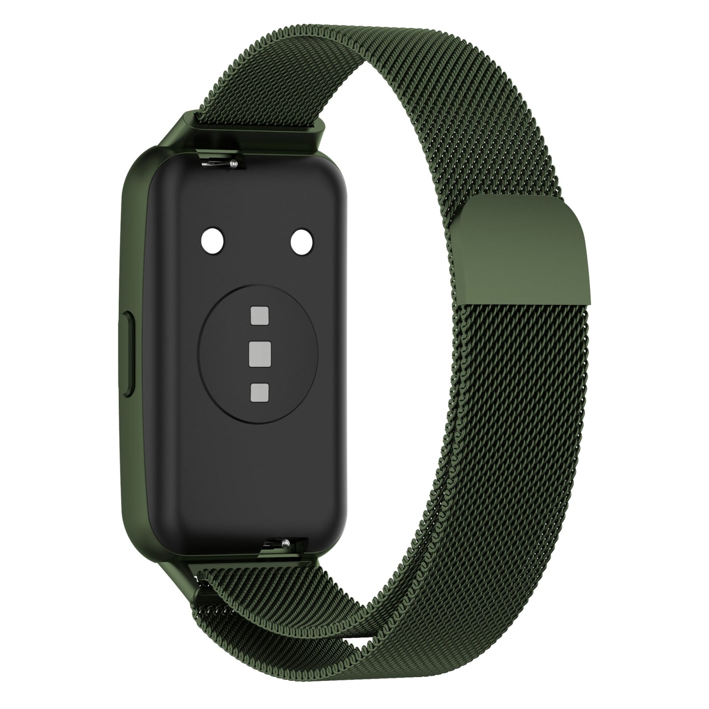 For-Huawei-Band-7-/-7-NFC-Milan-Metal-Magnetic-Watch-Band(Green)