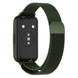 For-Huawei-Band-7-/-7-NFC-Milan-Metal-Magnetic-Watch-Band(Green)