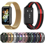 For-Huawei-Band-7-/-7-NFC-Milan-Metal-Magnetic-Watch-Band(Green)