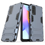 For-Huawei-Honor-10X-Lite-PC-+-TPU-Shockproof-Protective-Case-with-Holder(Navy-Blue)