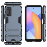 For-Huawei-Honor-10X-Lite-PC-+-TPU-Shockproof-Protective-Case-with-Holder(Navy-Blue)