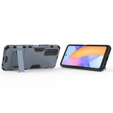 For-Huawei-Honor-10X-Lite-PC-+-TPU-Shockproof-Protective-Case-with-Holder(Navy-Blue)