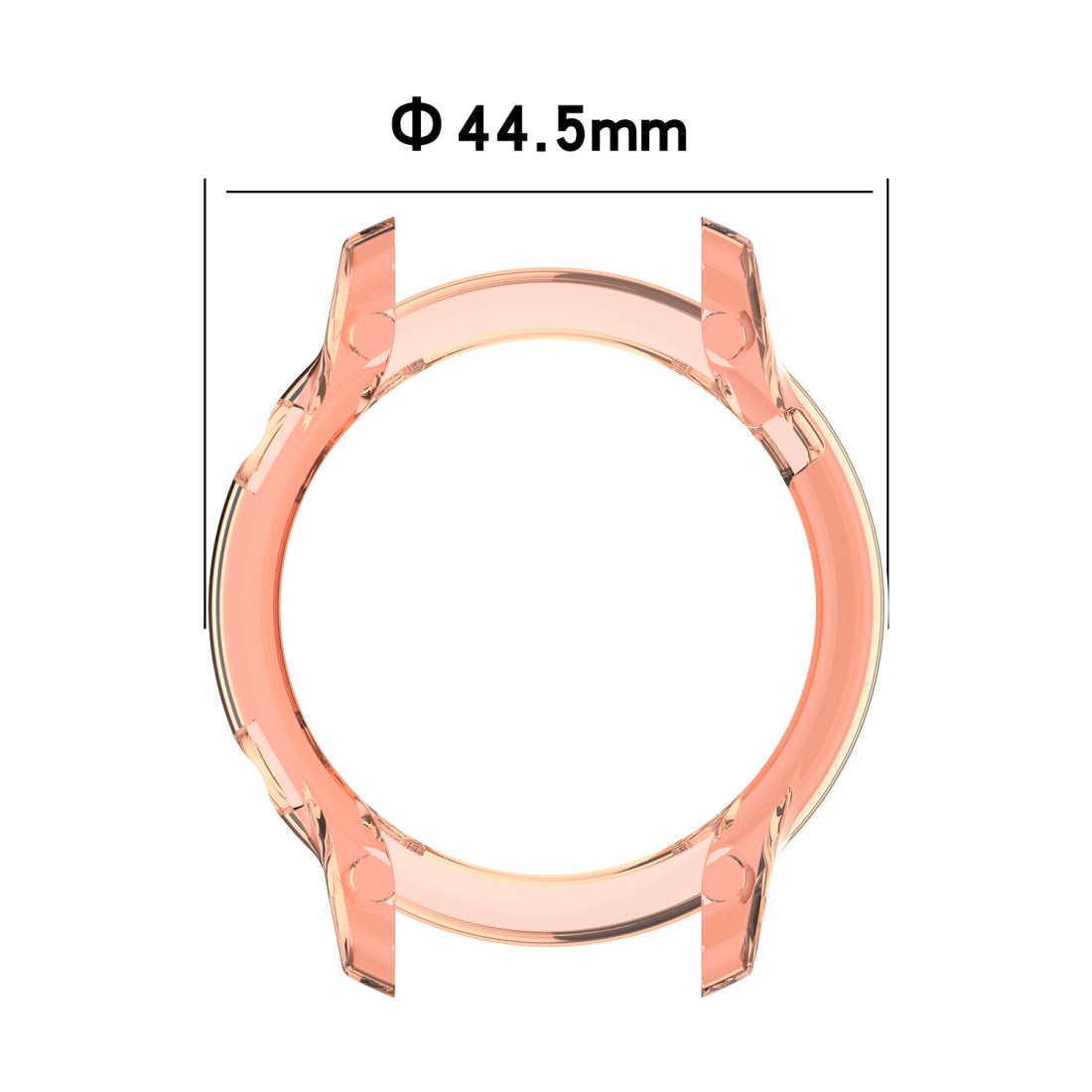 For-Huawei-Honor-Magic-watch2-42mm-TPU-Wrapped-Empty-Half-Case-Watch-Case(Transparent-Black)