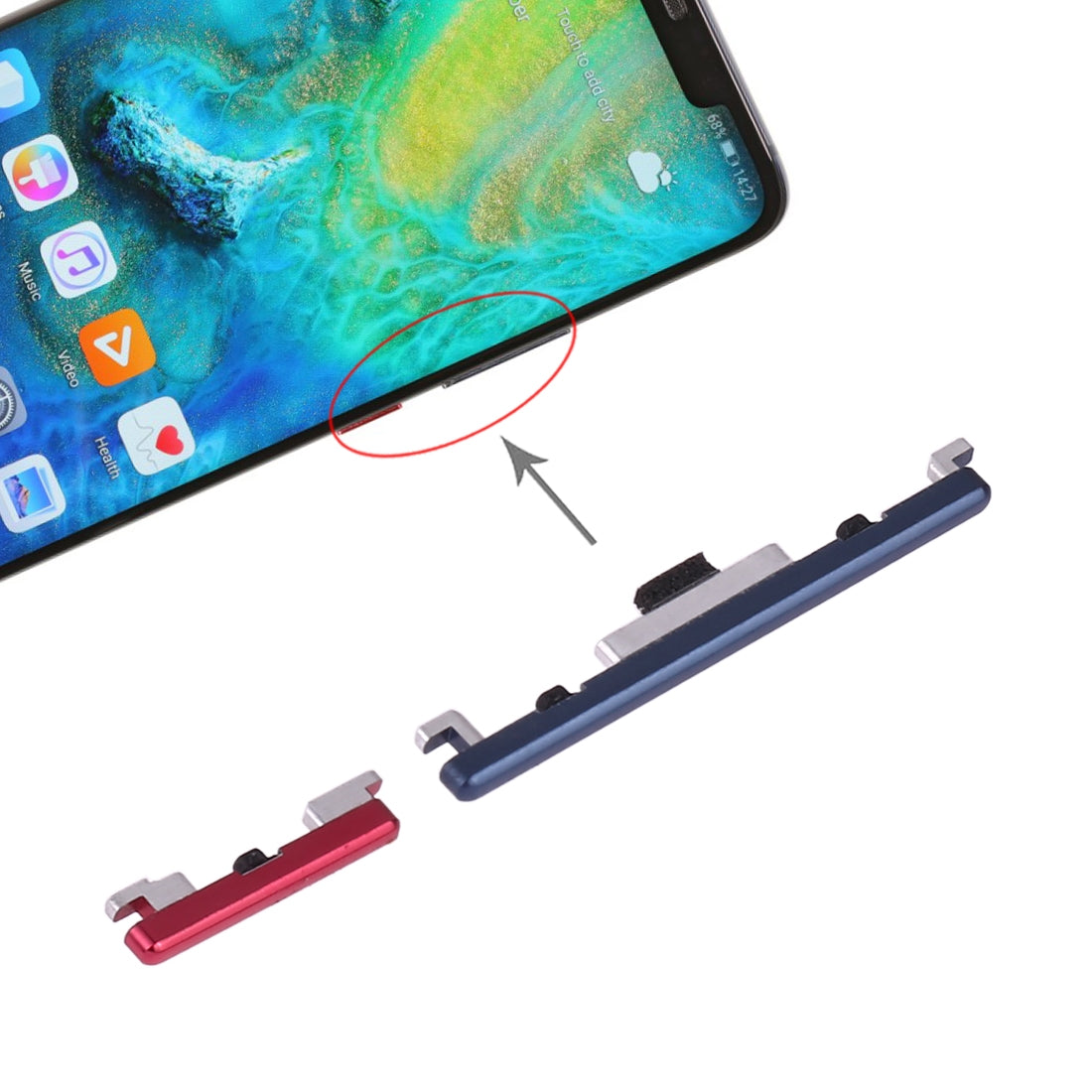 For-Huawei-Mate-20-Pro-Power-Button-and-Volume-Control-Button-(Blue)
