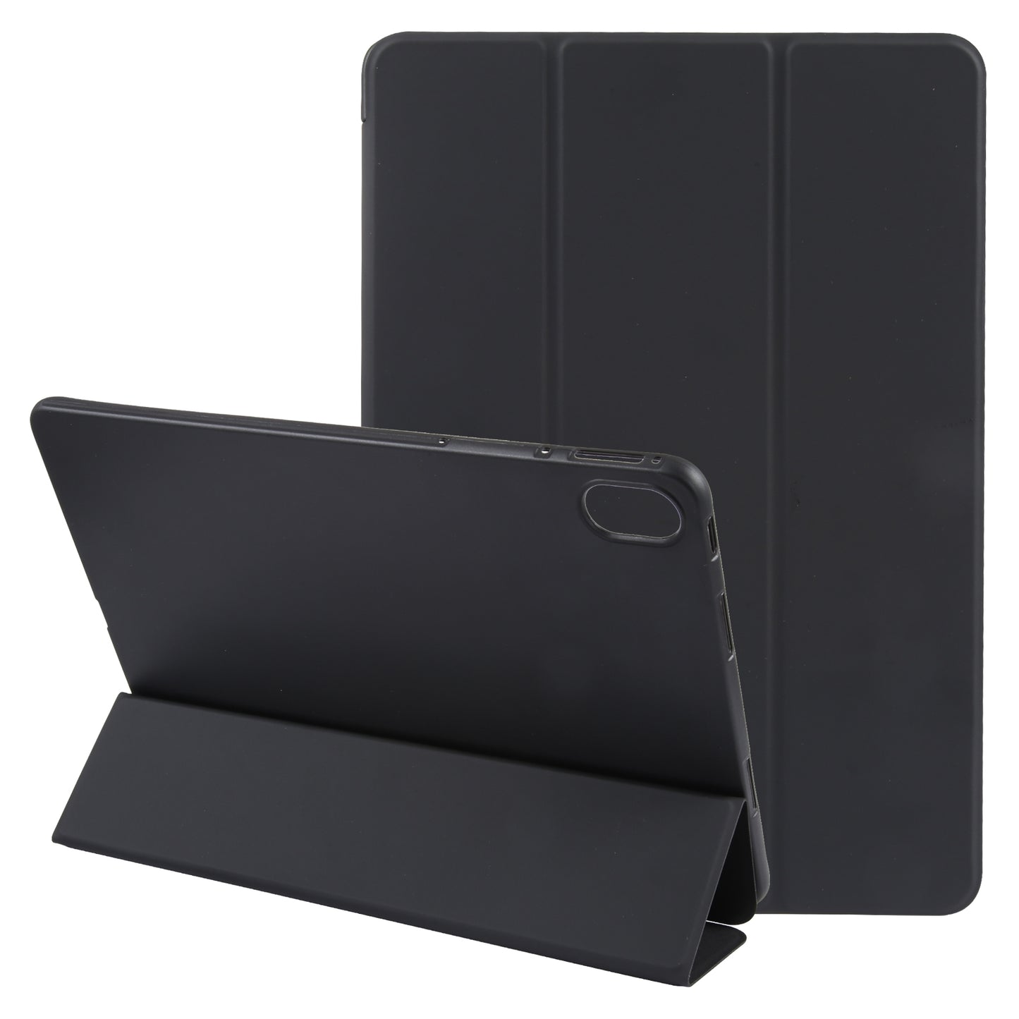 For-Huawei-MatePad-SE-11-GEBEI-3-folding-Holder-Shockproof-Flip-Leather-Tablet-Case(Black)