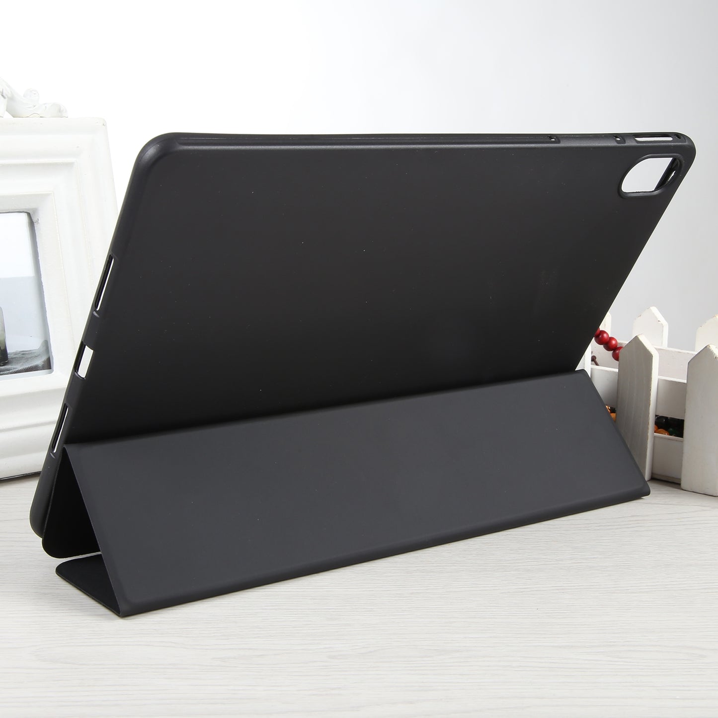 For-Huawei-MatePad-SE-11-GEBEI-3-folding-Holder-Shockproof-Flip-Leather-Tablet-Case(Black)