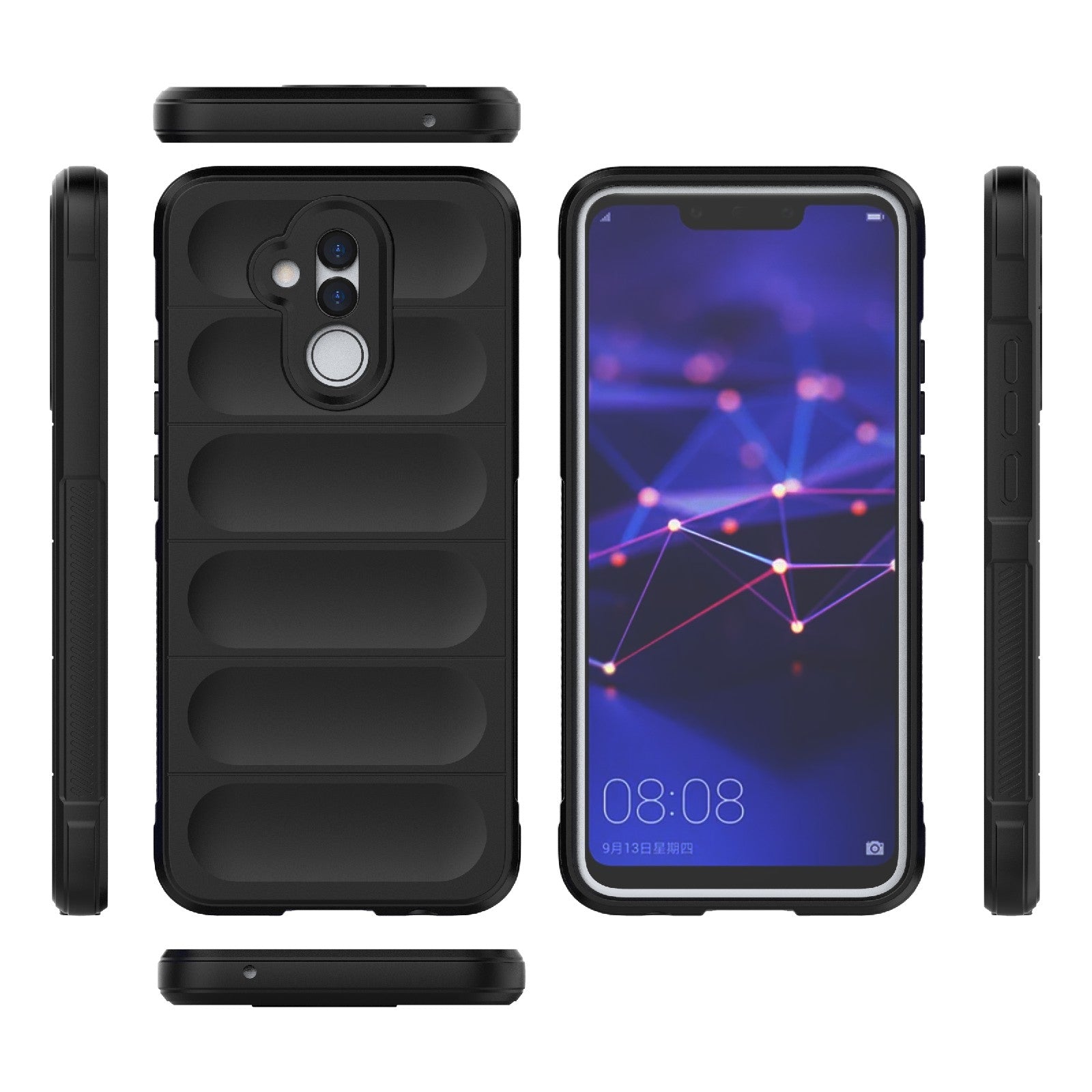 For-Huawei-Mate-20-Lite-Magic-Shield-TPU-+-Flannel-Phone-Case(Purple)