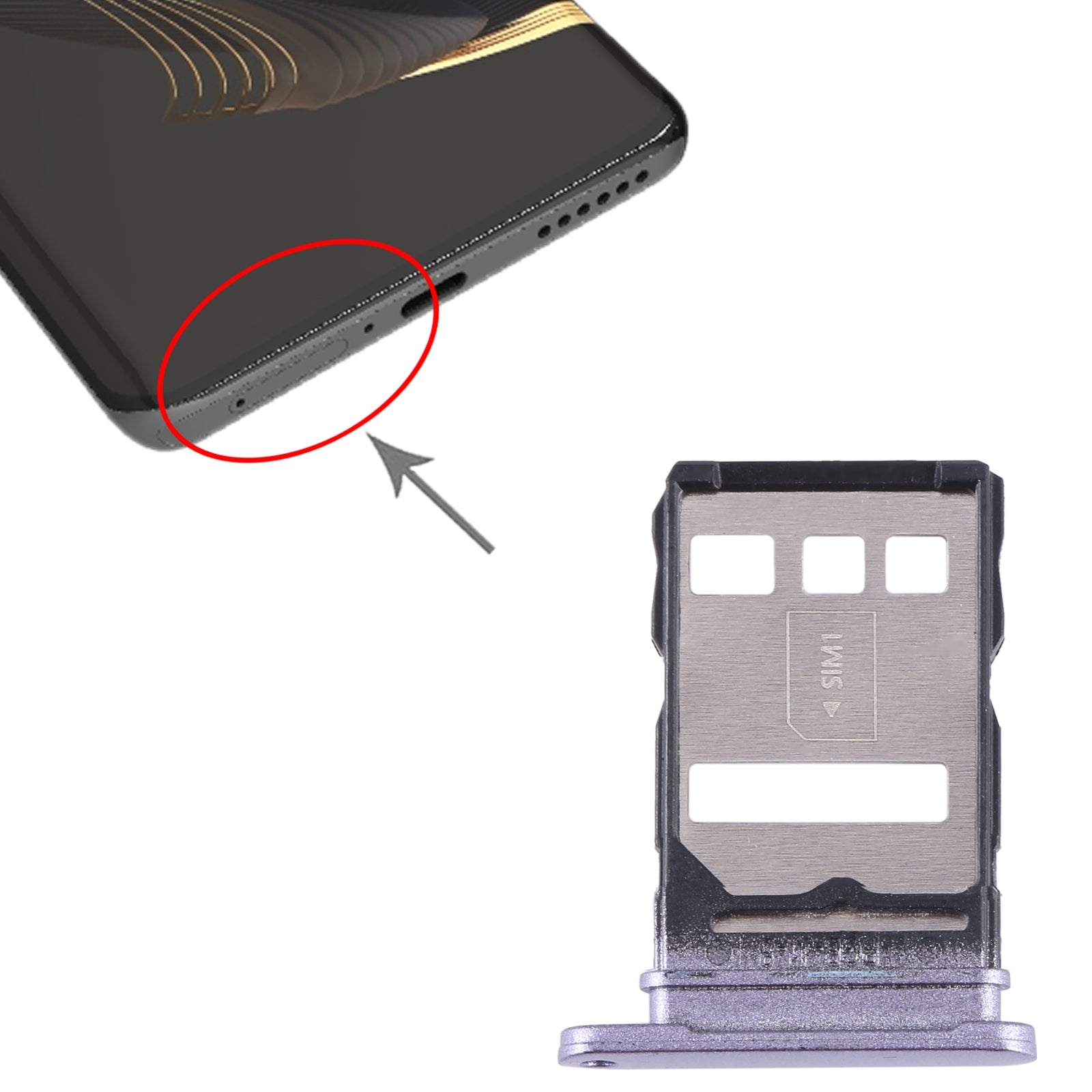 For-Huawei-nova-10-SIM-Card-Tray-(Purple)