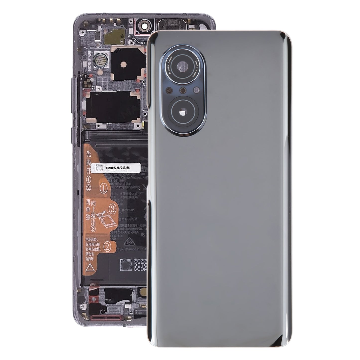 For-Huawei-Nova-9-SE-Battery-Back-Cover-with-Camera-Lens-Frame(Black)