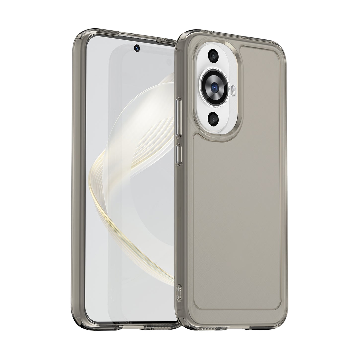 For-Huawei-nova-12s-Candy-Series-TPU-Phone-Case(Transparent-Grey)