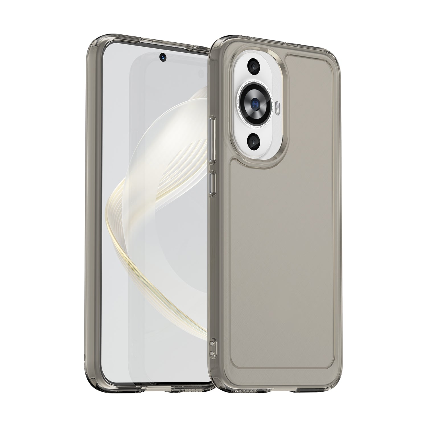 For-Huawei-nova-12s-Candy-Series-TPU-Phone-Case(Transparent-Grey)