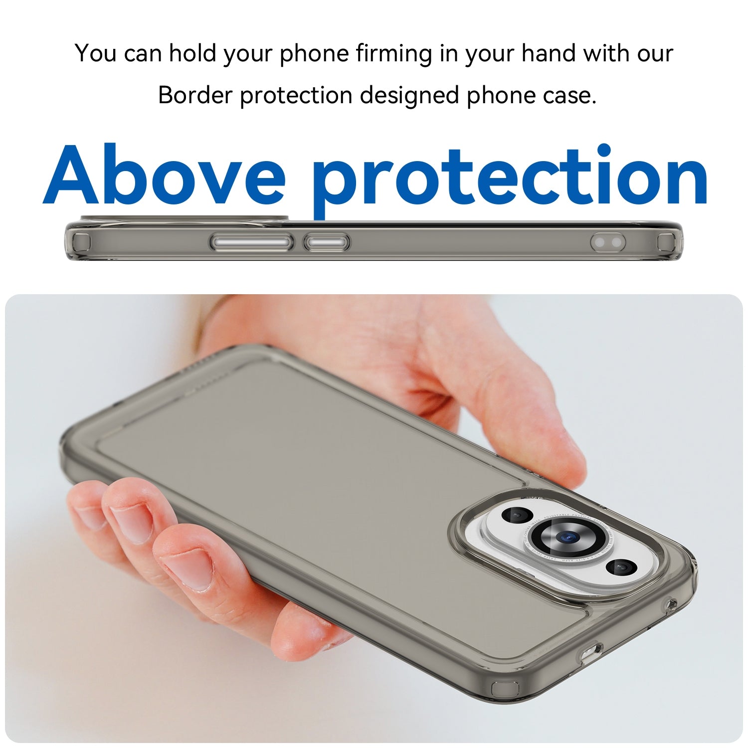 For-Huawei-nova-12s-Candy-Series-TPU-Phone-Case(Transparent-Grey)