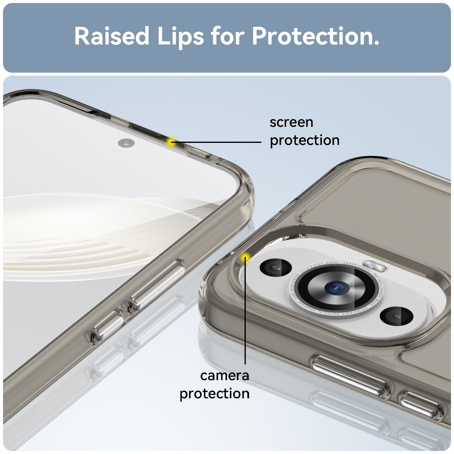 For-Huawei-nova-12s-Candy-Series-TPU-Phone-Case(Transparent-Grey)