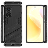 For-Huawei-nova-9-Punk-Armor-2-in-1-PC-+-TPU-Shockproof-Case-with-Invisible-Holder(Black)