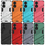 For-Huawei-nova-9-Punk-Armor-2-in-1-PC-+-TPU-Shockproof-Case-with-Invisible-Holder(Black)