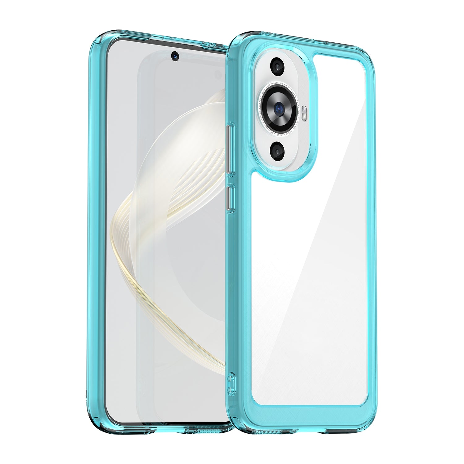 For-Huawei-nova-12s-Colorful-Series-Acrylic-+-TPU-Phone-Case(Transparent-Blue)