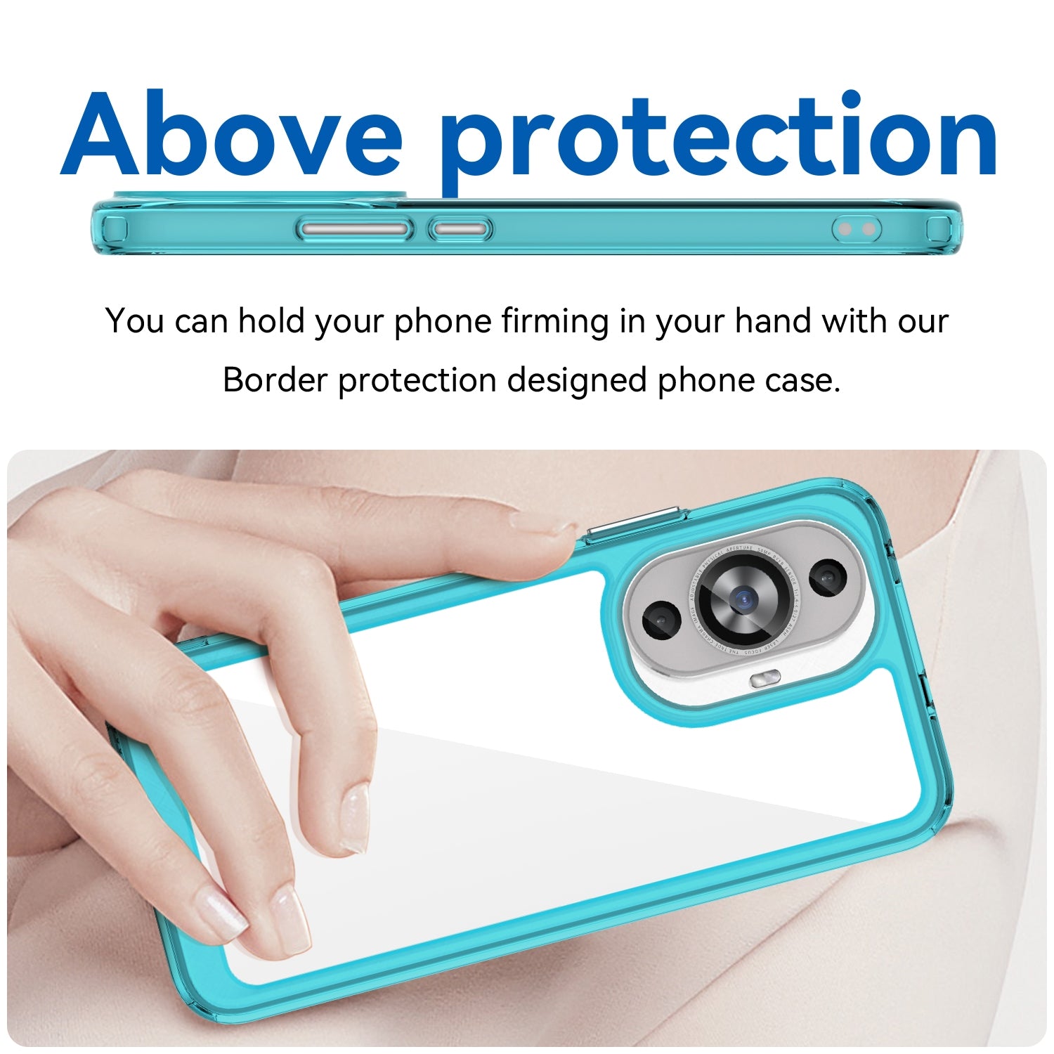 For-Huawei-nova-12s-Colorful-Series-Acrylic-+-TPU-Phone-Case(Transparent-Blue)