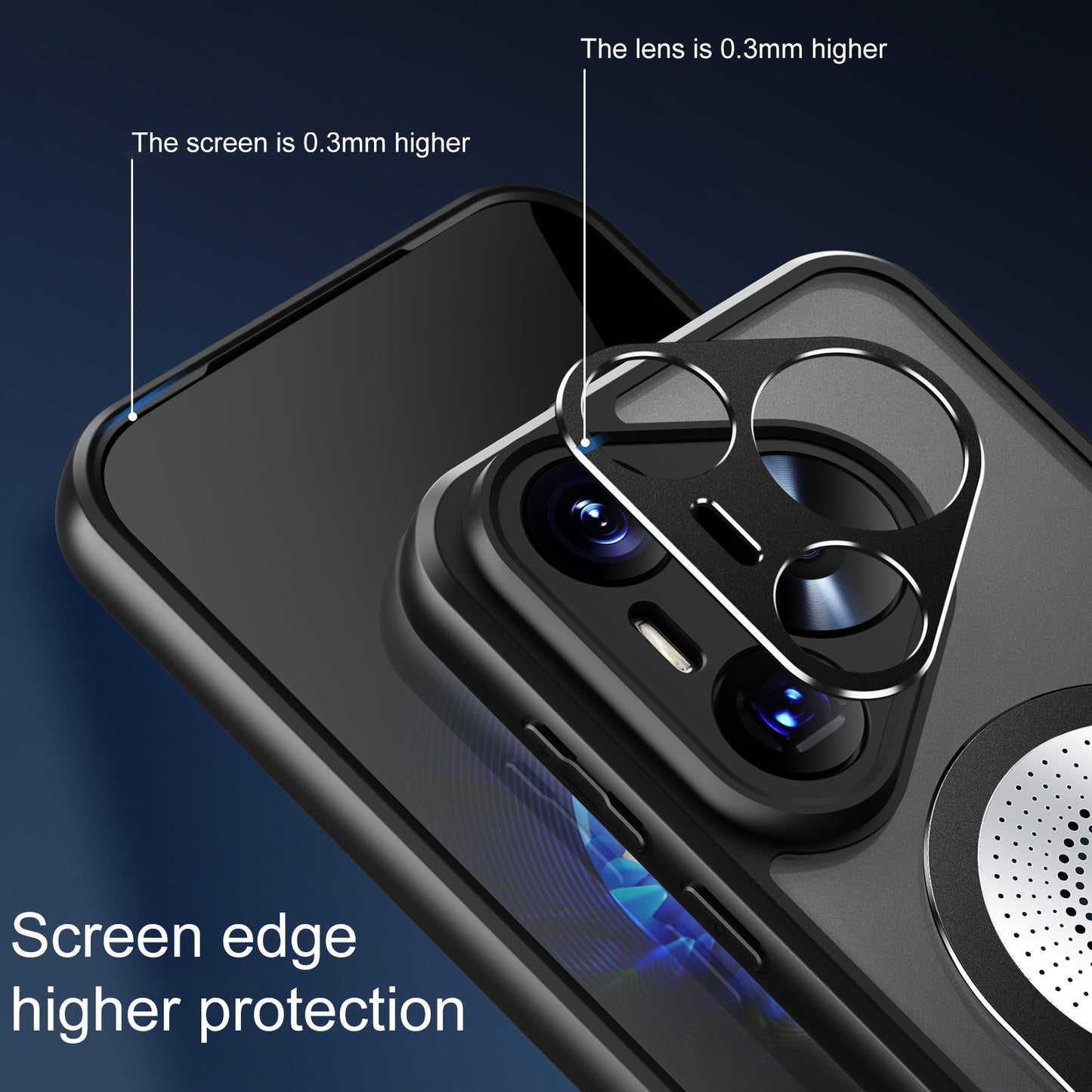For-Huawei-Pura-70-Heat-Dissipation-Aromatherapy-MagSafe-Holder-Phone-Case(Black)