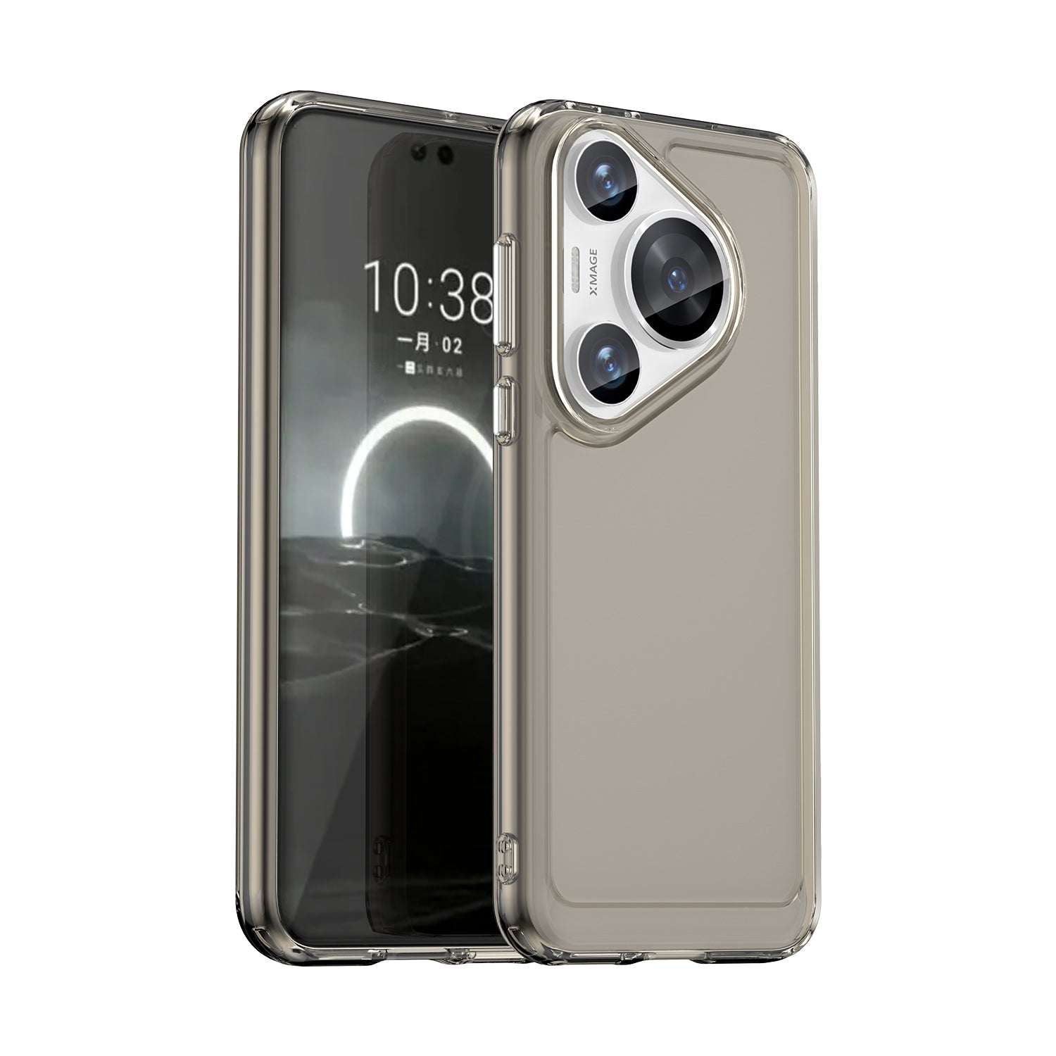 For-Huawei-Pura-70-Pro-Candy-Series-TPU-Phone-Case(Transparent-Grey)