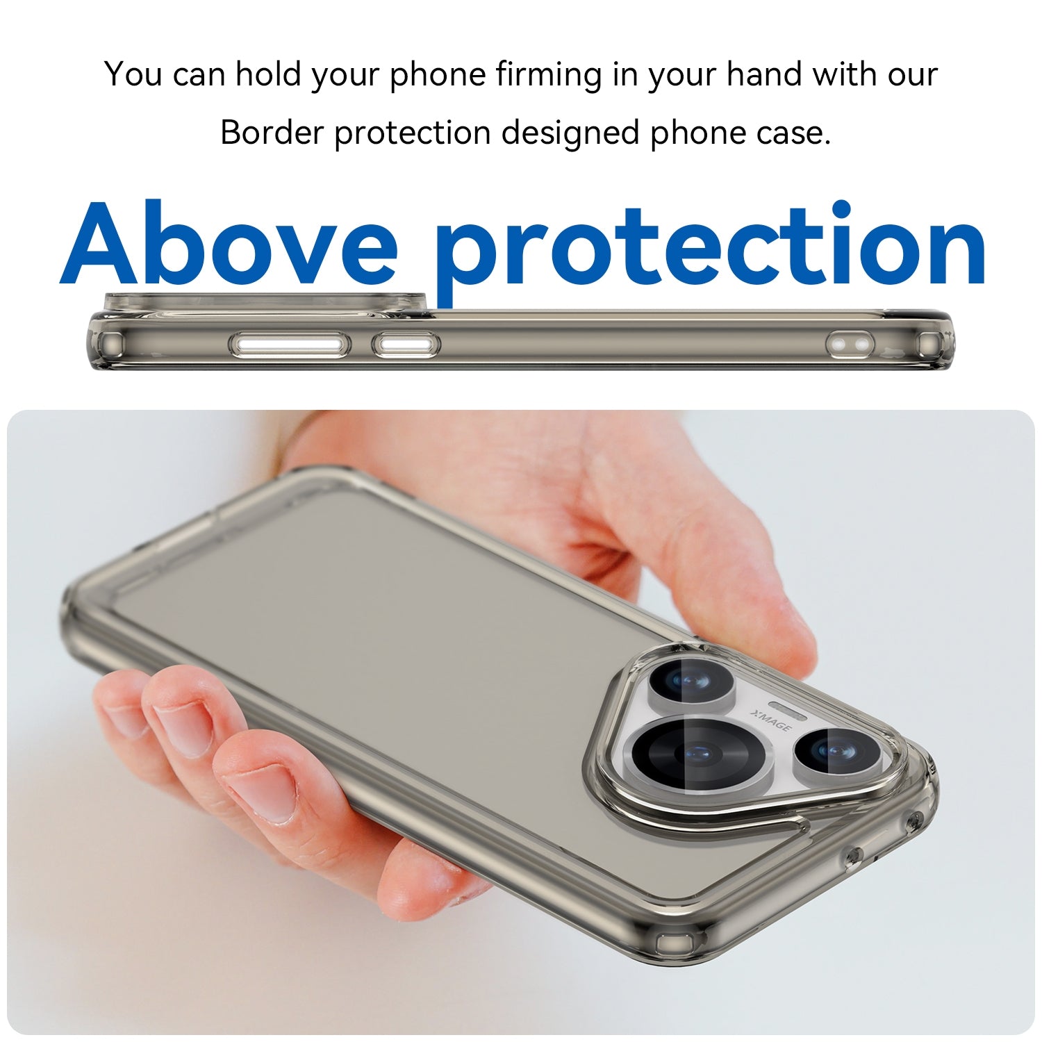 For-Huawei-Pura-70-Pro-Candy-Series-TPU-Phone-Case(Transparent-Grey)
