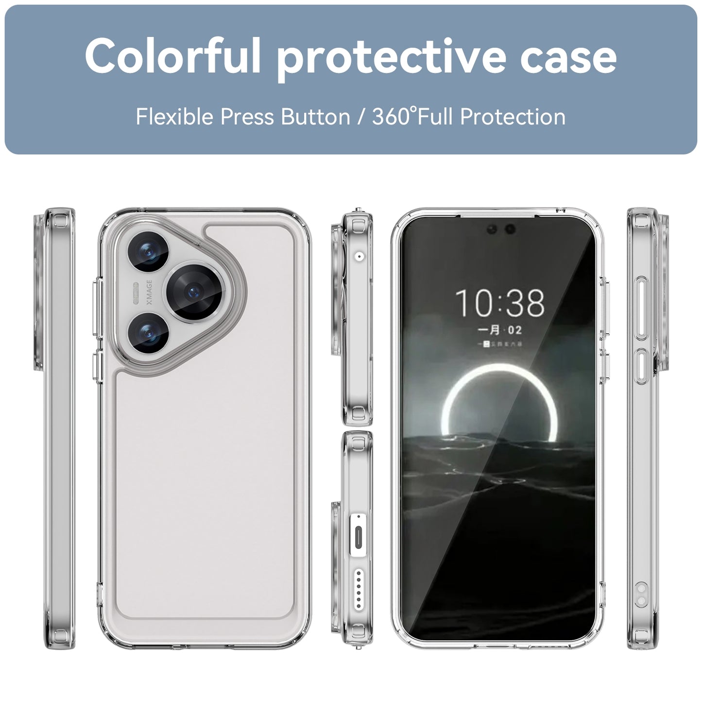 For-Huawei-Pura-70-Candy-Series-TPU-Phone-Case(Transparent)