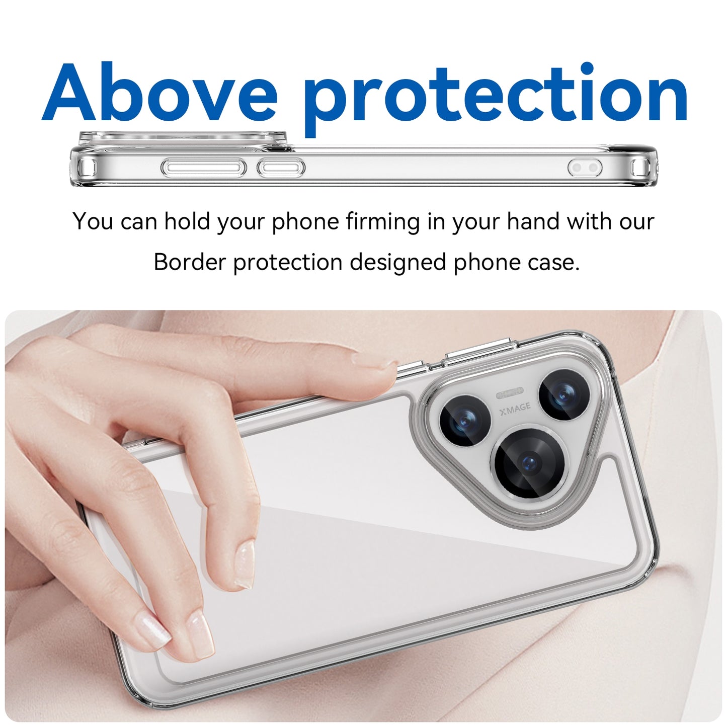 For-Huawei-Pura-70-Colorful-Series-Acrylic-+-TPU-Phone-Case(Transparent)