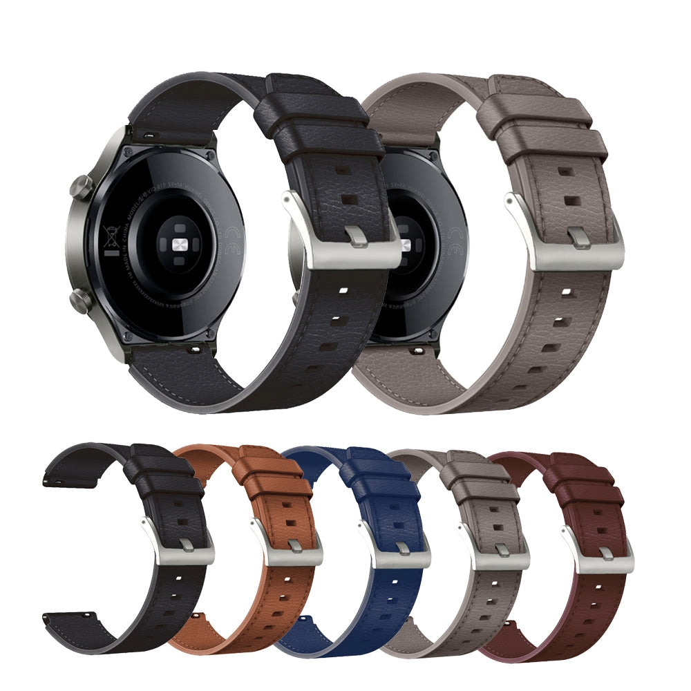 Leather-Watch-Band-for-Huawei-Watch-GT2-Pro-(Grey)