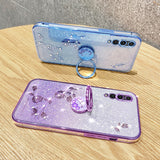 For-Huawei-Y9s-Gradient-Glitter-Immortal-Flower-Ring-All-inclusive-Phone-Case(Purple)