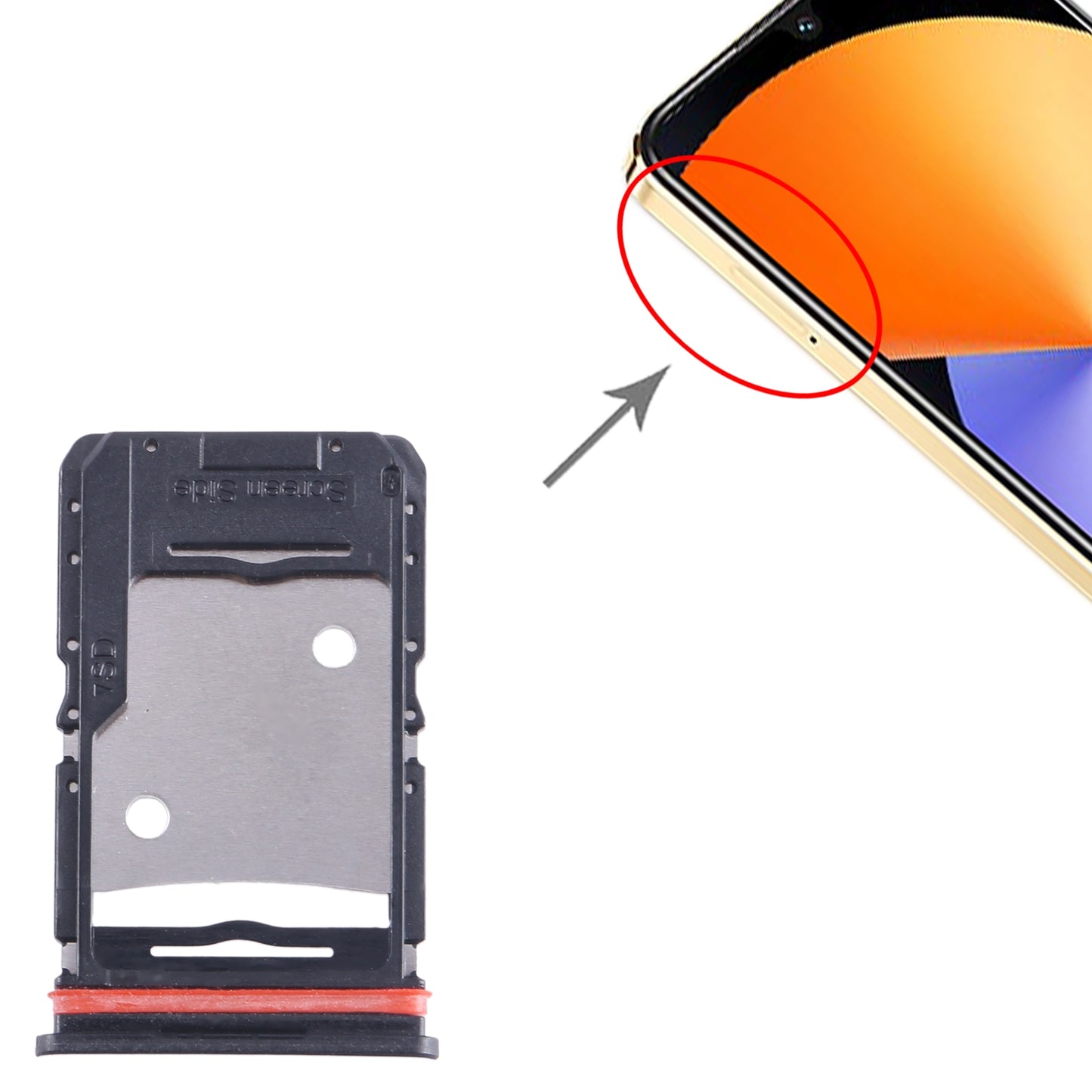 For-Infinix-Note-30i-X6716-SIM-Card-Tray-+-SIM-Card-Tray-+-Micro-SD-Card-Tray-(Blue)