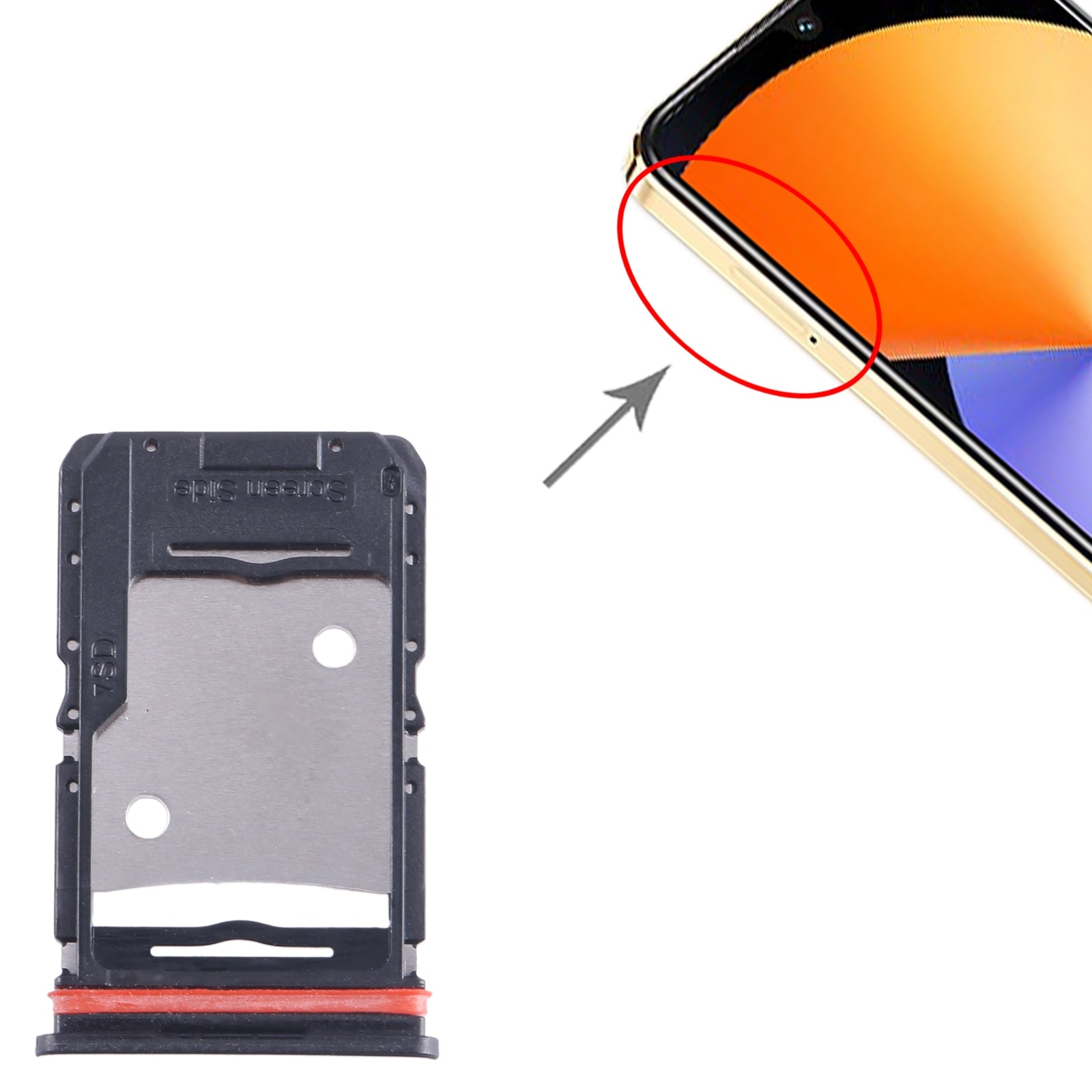 For-Infinix-Note-30i-X6716-SIM-Card-Tray-+-SIM-Card-Tray-+-Micro-SD-Card-Tray-(Blue)
